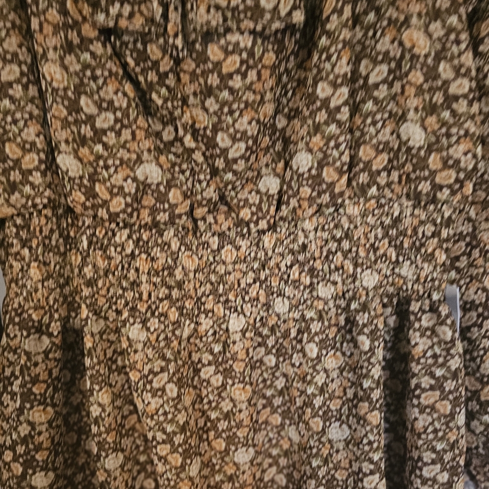 Bohme Lotte Mini Brown & Tan Long Sleeve Dress Sz L - Picture 4 of 16